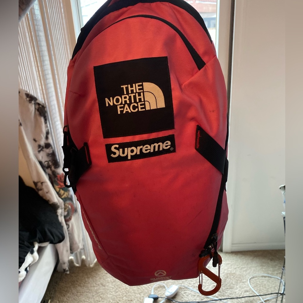 North face x supreme backpack